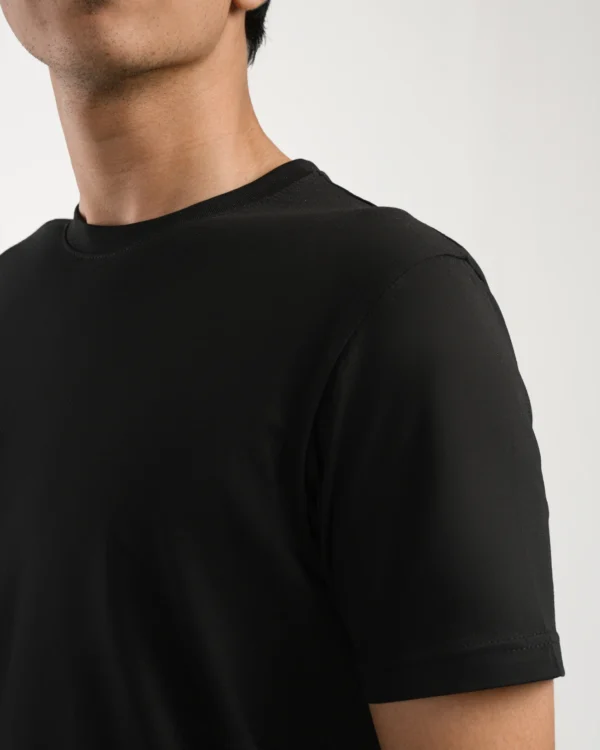 Black T-Shirt Model Pose